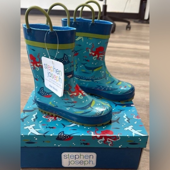 Stephen Joseph Other - Steve and Joseph Aquarium Sharks, Octopus, Stingrays Shoes Boys Size 9 NWT